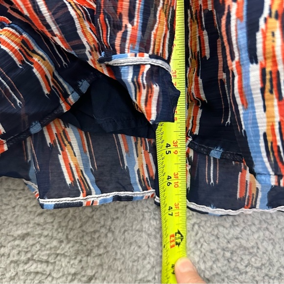 Old Navy Chiffon Short Sleeve V Neck Empire Waist Aztec Midi Dress‎ Boho Women L - Picture 11 of 11